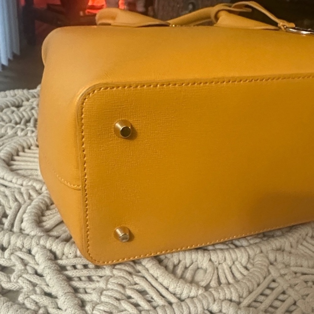Furla Mustard Yellow Satchel - Picture 5 of 16